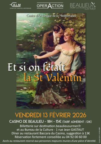 Concert lyrique « Et si l’Opéra fêtait la Saint-Valentin » dans l'agenda de Beaulieu-sur-Mer (Photo)