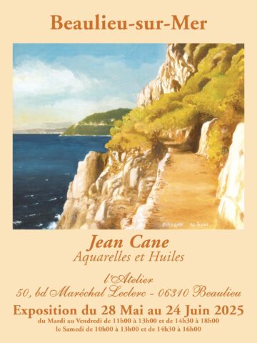 Exposition JEAN CANE – L’Atelier Beaulieu-sur-Mer dans l'agenda de Beaulieu-sur-Mer (Photo)