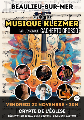 Concert de musiques Klezmer – Groupe Cacherto Grosso dans l'agenda de Beaulieu-sur-Mer (Photo)