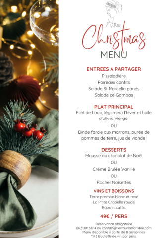 Menu de noël 2024 – Aristée – Beaulieu-sur-Mer dans l'agenda de Beaulieu-sur-Mer (Photo)