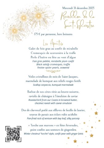 Menu Réveillon de la Saint-Sylvestre 2025 – La Table de la Réserve – Beaulieu-sur-Mer dans l'agenda de Beaulieu-sur-Mer (Photo)