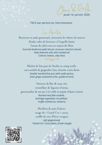 Menu jour de l&rsquo;an 2026 – La Table de La Réserve – Beaulieu-sur-Mer dans l'agenda de Beaulieu-sur-Mer (Photo)