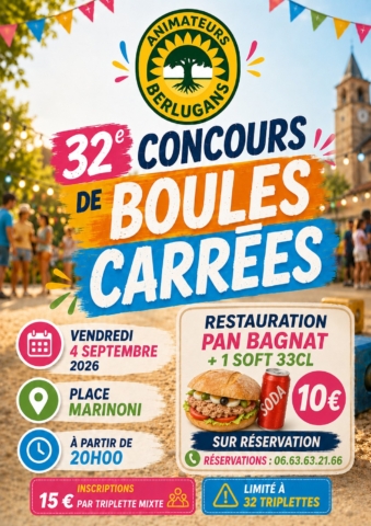 32è Concours de Boules Carrées – fête patronale de Beaulieu-sur-Mer dans l'agenda de Beaulieu-sur-Mer (Photo)