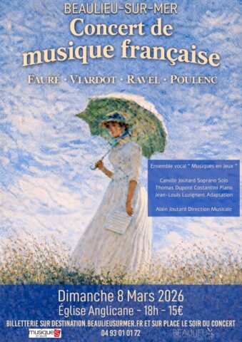 Concert « Mélodies en Chœur » par l’ensemble vocal « Musiques en Jeux » dans l'agenda de Beaulieu-sur-Mer (Photo)
