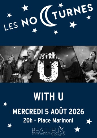 Nocturne de Beaulieu-sur-Mer – With U – Cover U2 dans l'agenda de Beaulieu-sur-Mer (Photo)