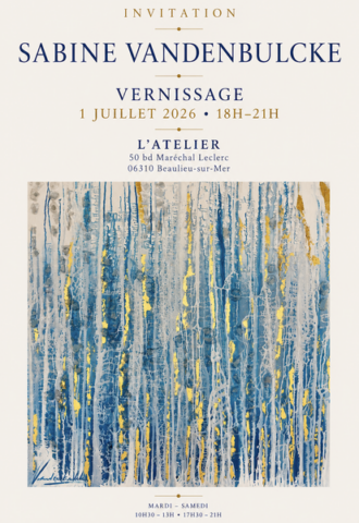 Exposition de SABINE VANDENBULCKE – L&rsquo;atelier sur mer dans l'agenda de Beaulieu-sur-Mer (Photo)