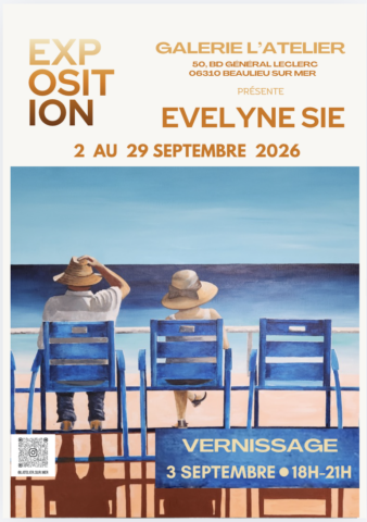 Exposition Evelyne Sie – L&rsquo;Atelier sur mer dans l'agenda de Beaulieu-sur-Mer (Photo)