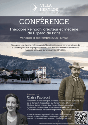 Conférence à la Villa Kérylos – Théodore Reinach, créateur et mécène de l’opéra de Paris dans l'agenda de Beaulieu-sur-Mer (Photo)